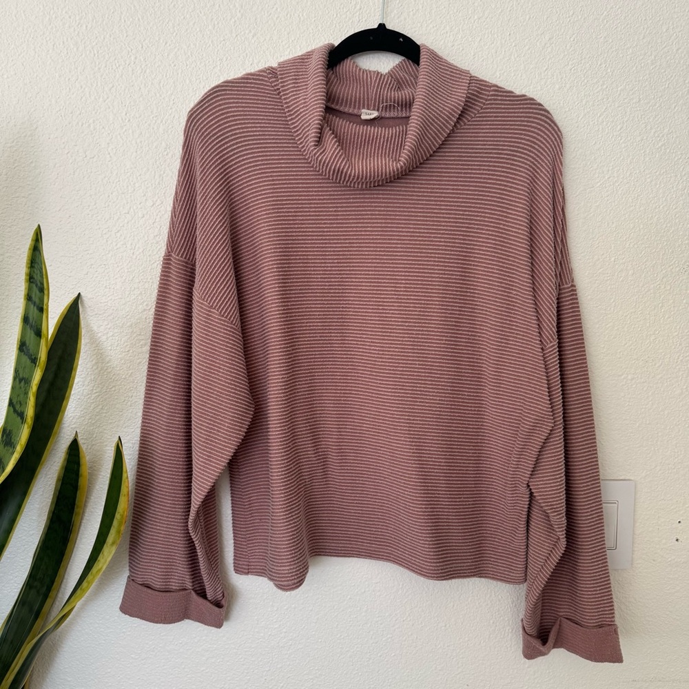 Women's Ribbed Cowl Neck Sweater